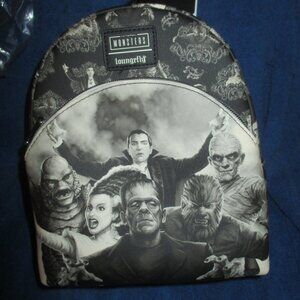 Loungefly Universal Monsters Mini Backpack Movie Monster Characters NEW